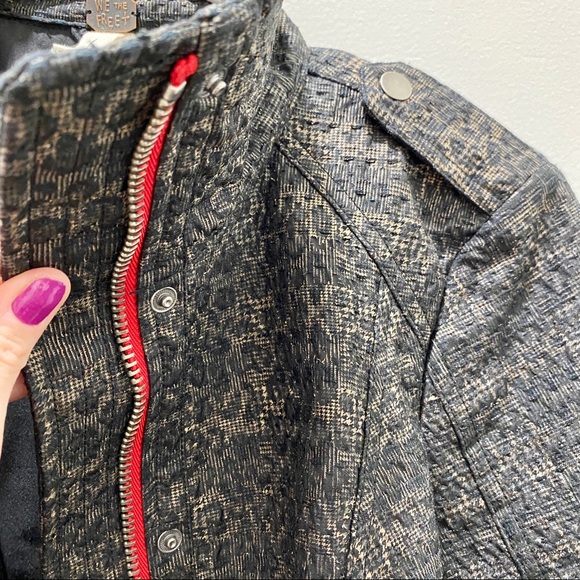 ✨ Free People We The Free | Leopard Moto Jacket - Picture 7 of 8